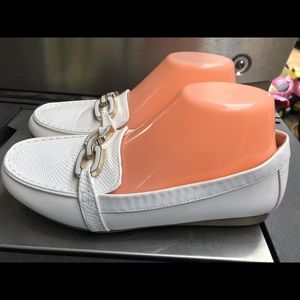 Cushion Walk by Avon White Patent Slip On Shoes